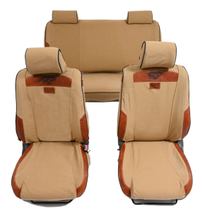 African Collection Sand Canvas, Red Leather - Image 4