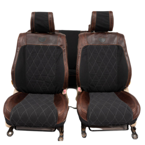 Legacy Premium Charcoal Canvas, Textured Brown Leather - Image 4