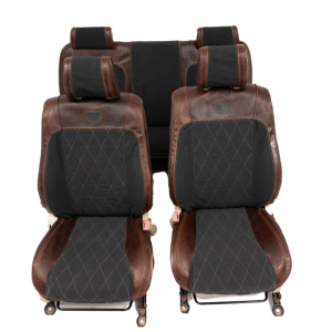 Legacy Premium Charcoal Canvas, Textured Brown Leather - Image 3